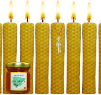 Velas de miel 100% cera de abeja natural
